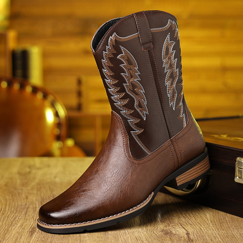 Embroidery Stitches - Botas de Cowboy Ocidentais Masculinas de