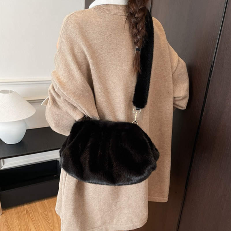 Embroidery Keychain - Textura de inverno simples crossbody sacos