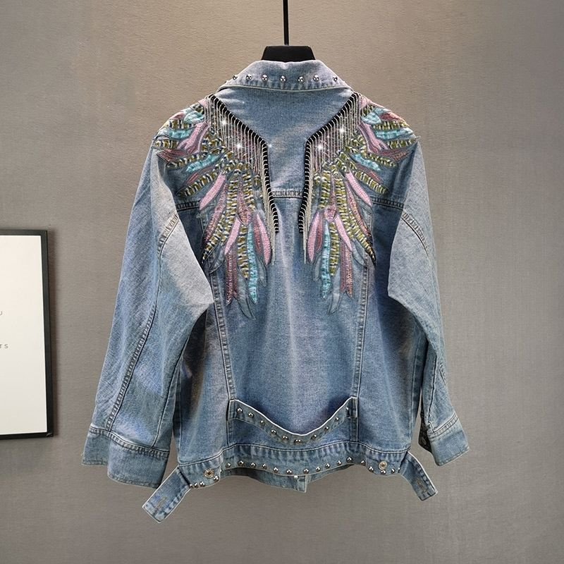 Embroidery On Jeans - Nova Jaqueta Jeans Feminina de Outono