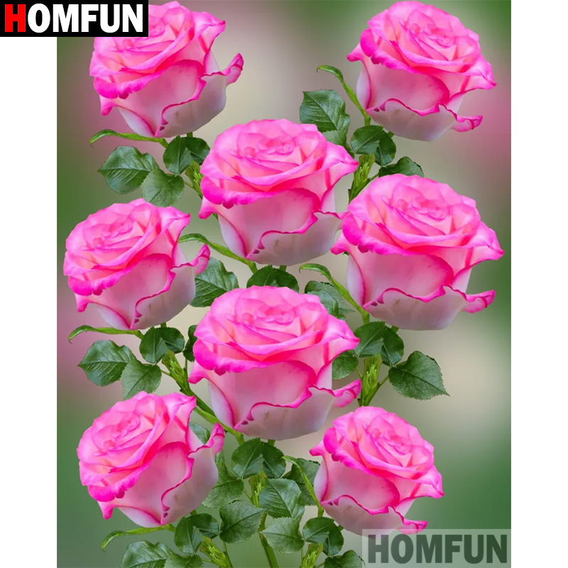 Embroidery Rose Stitch - Homfun diamante bordado 