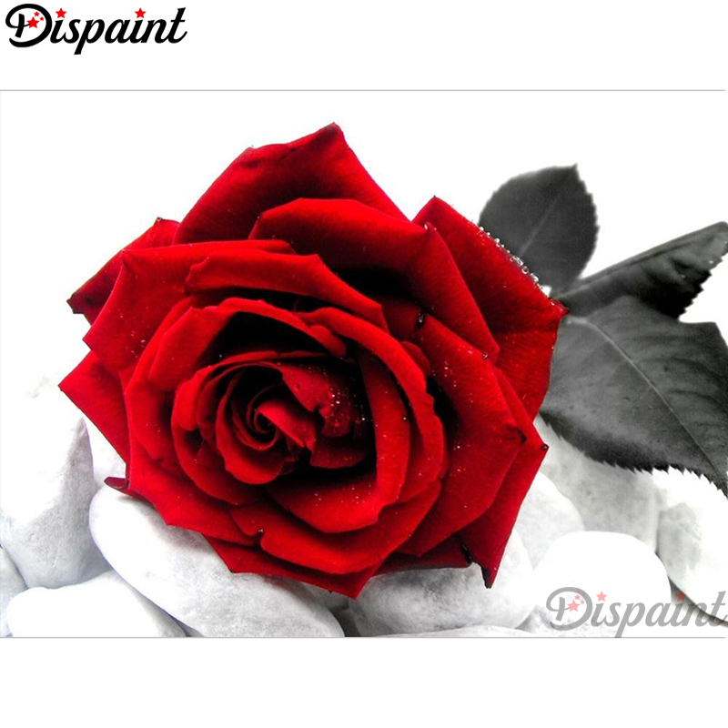 Embroidery Rose Stitch - Despaint completo quadrado/broca redonda 5d diy