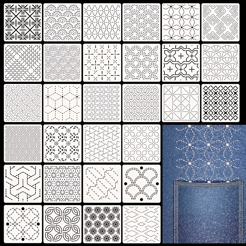 Embroidery Pattern - 30 peças modelos de bordado diy