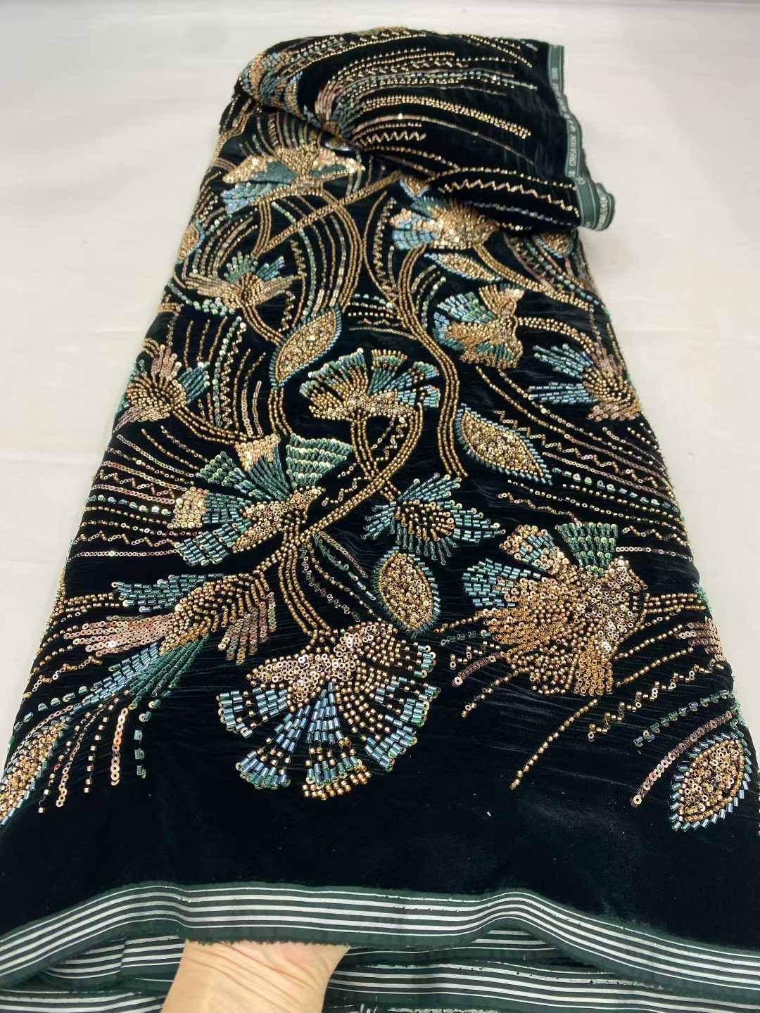 Velvet Fabric Embroidery - Novidade 2026: Tecidos de Renda de