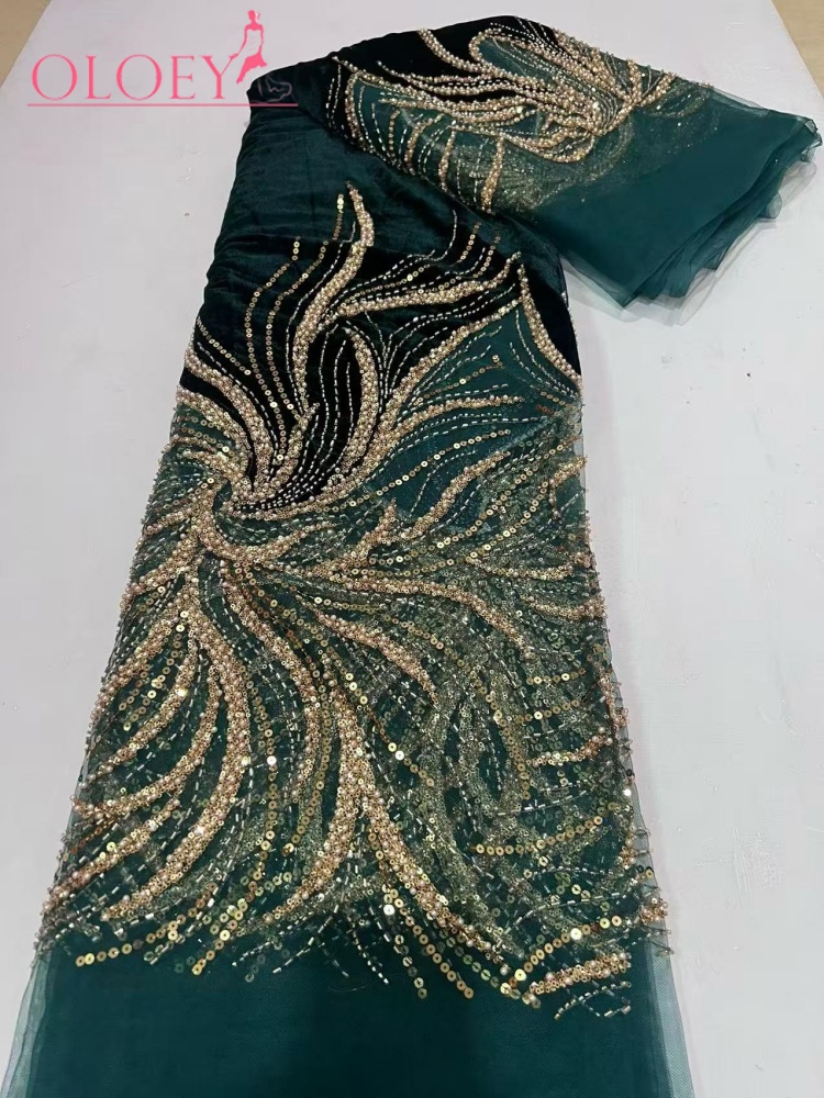 Velvet Fabric Embroidery - OLOEY Vestido de Noiva de Luxo