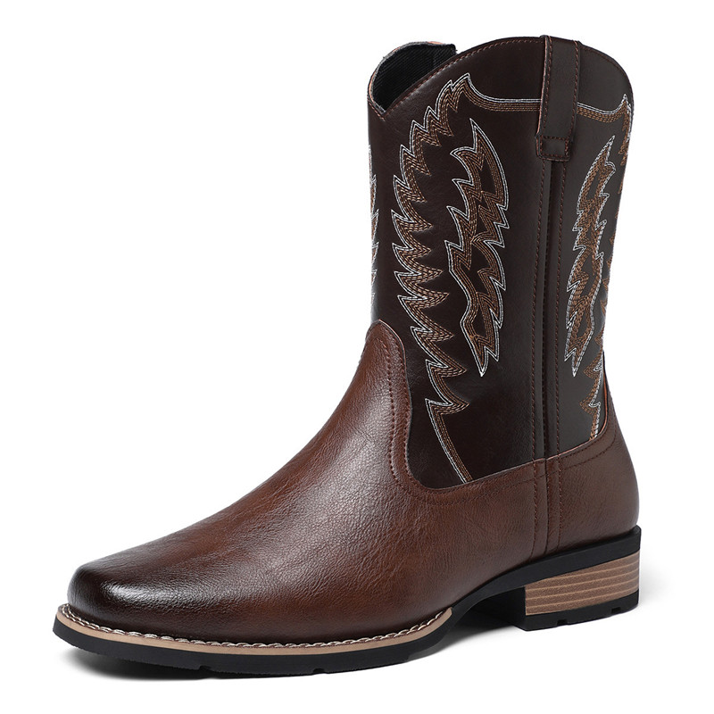 Embroidery Stitches - Botas Masculinas de Cano Alto Luxuosas