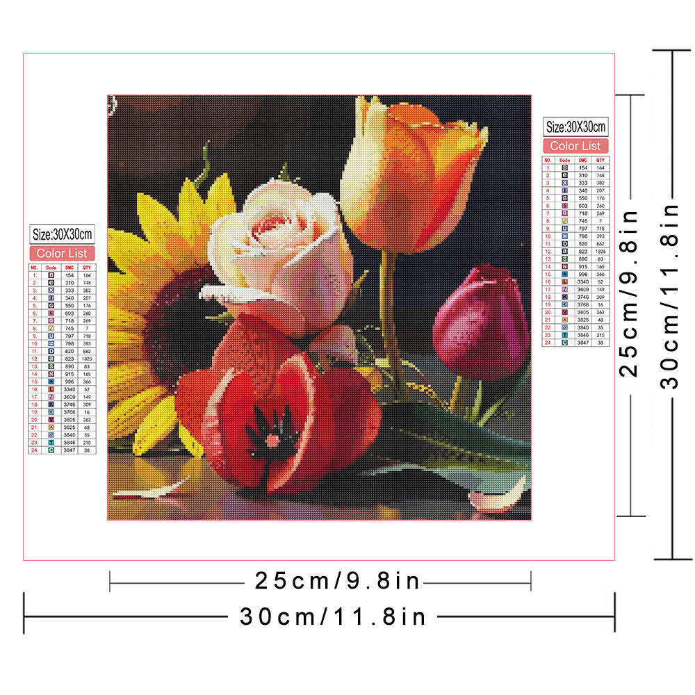 Huacan broca completa pintura  - Embroidery Rose Stitch avaliação e preço