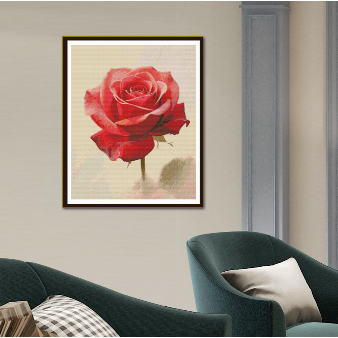 Bordado em ponto cruz com padr - Embroidery Rose Stitch avaliação e preço