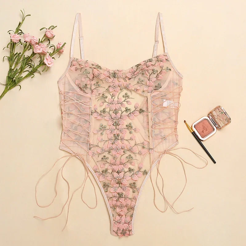 Lingerie Sexy Feminina, Macacã - Embroidery Underwear avaliação e preço