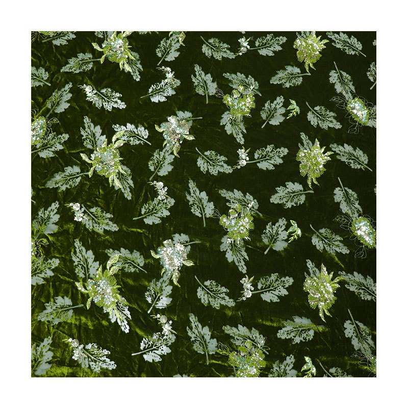 Tecido Bordado 5413 com Flores - Velvet Fabric Embroidery avaliação e preço