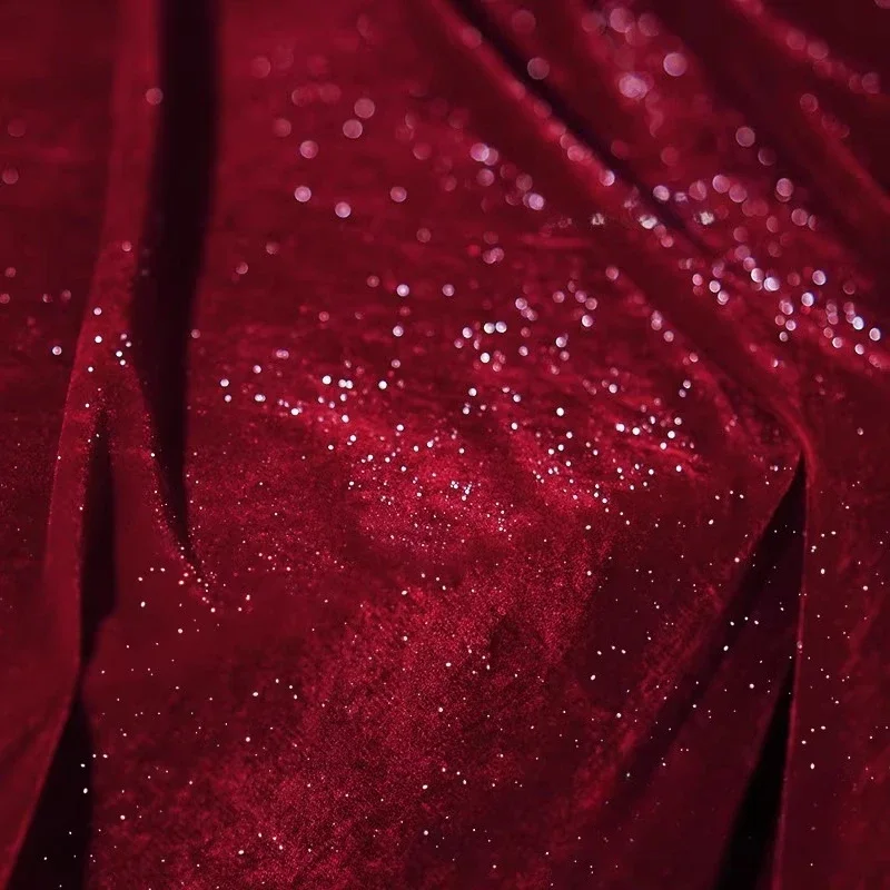 Tecido estrelado de veludo bri - Velvet Fabric Embroidery avaliação e preço