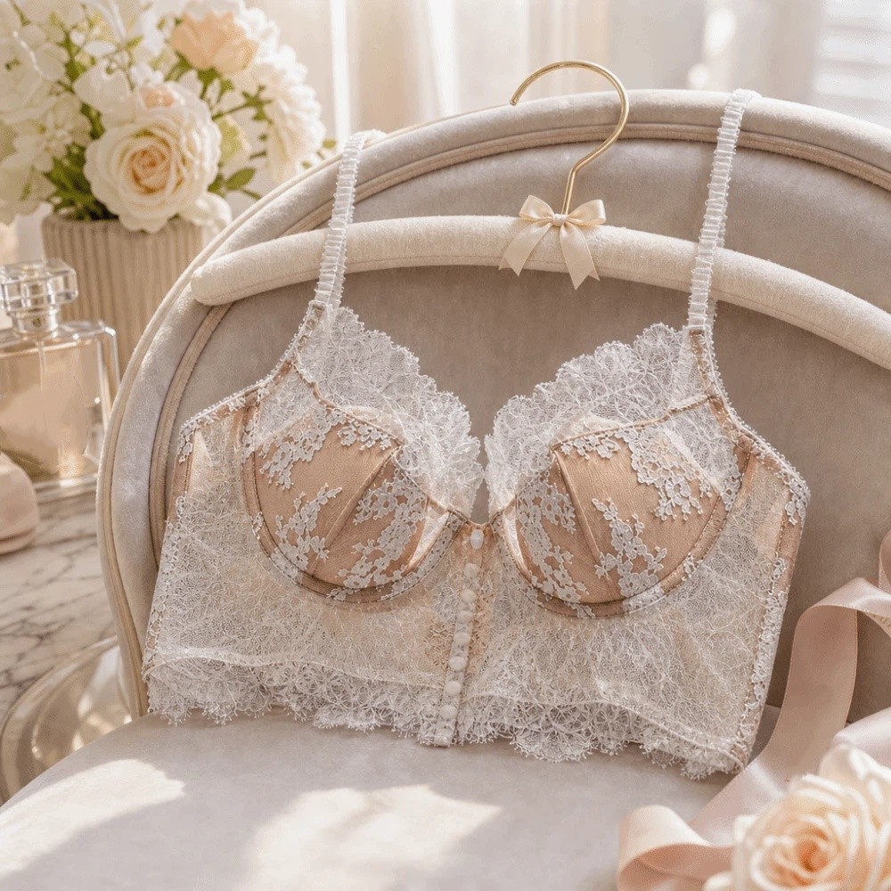 Sutiã sem bojo com bordado flo - Embroidery Underwear avaliação e preço