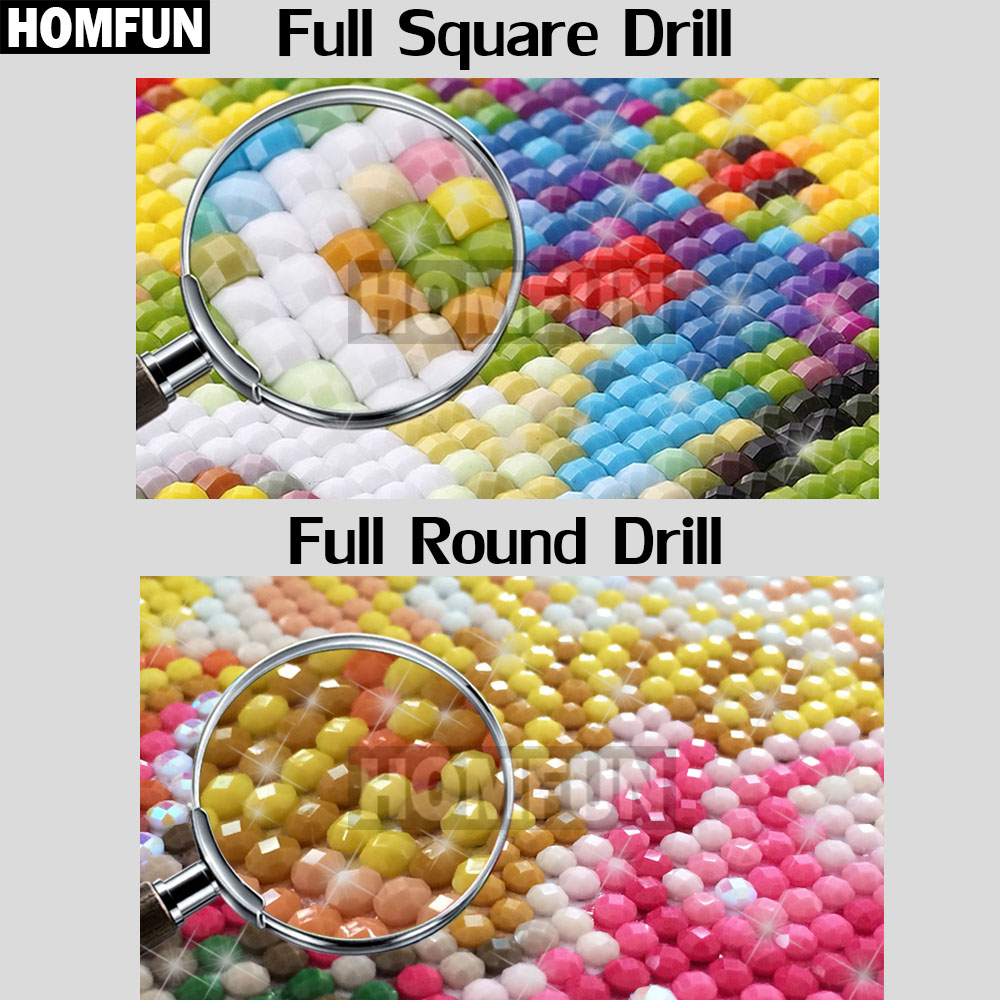 Homfun pintura diamante 