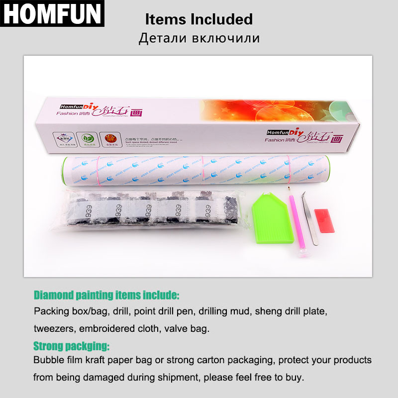 Homfun pintura diamante 