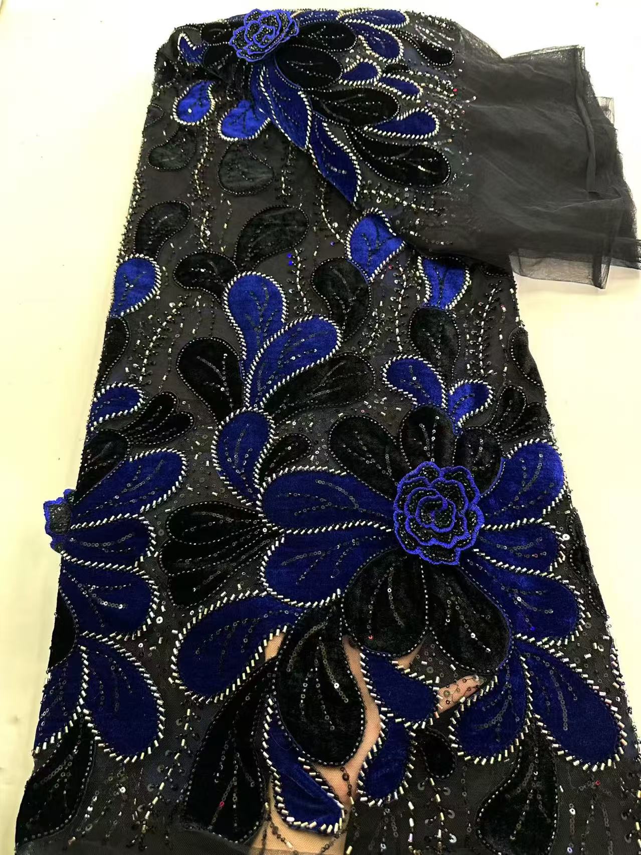 Última Coleção de Tecido de Re - Velvet Fabric Embroidery avaliação e preço