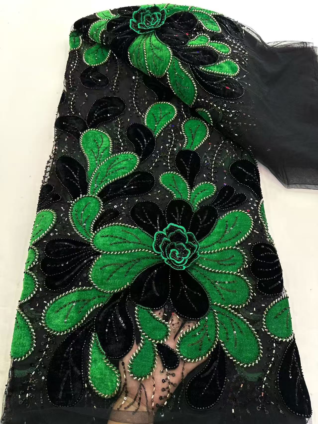 Última Coleção de Tecido de Re - Velvet Fabric Embroidery avaliação e preço