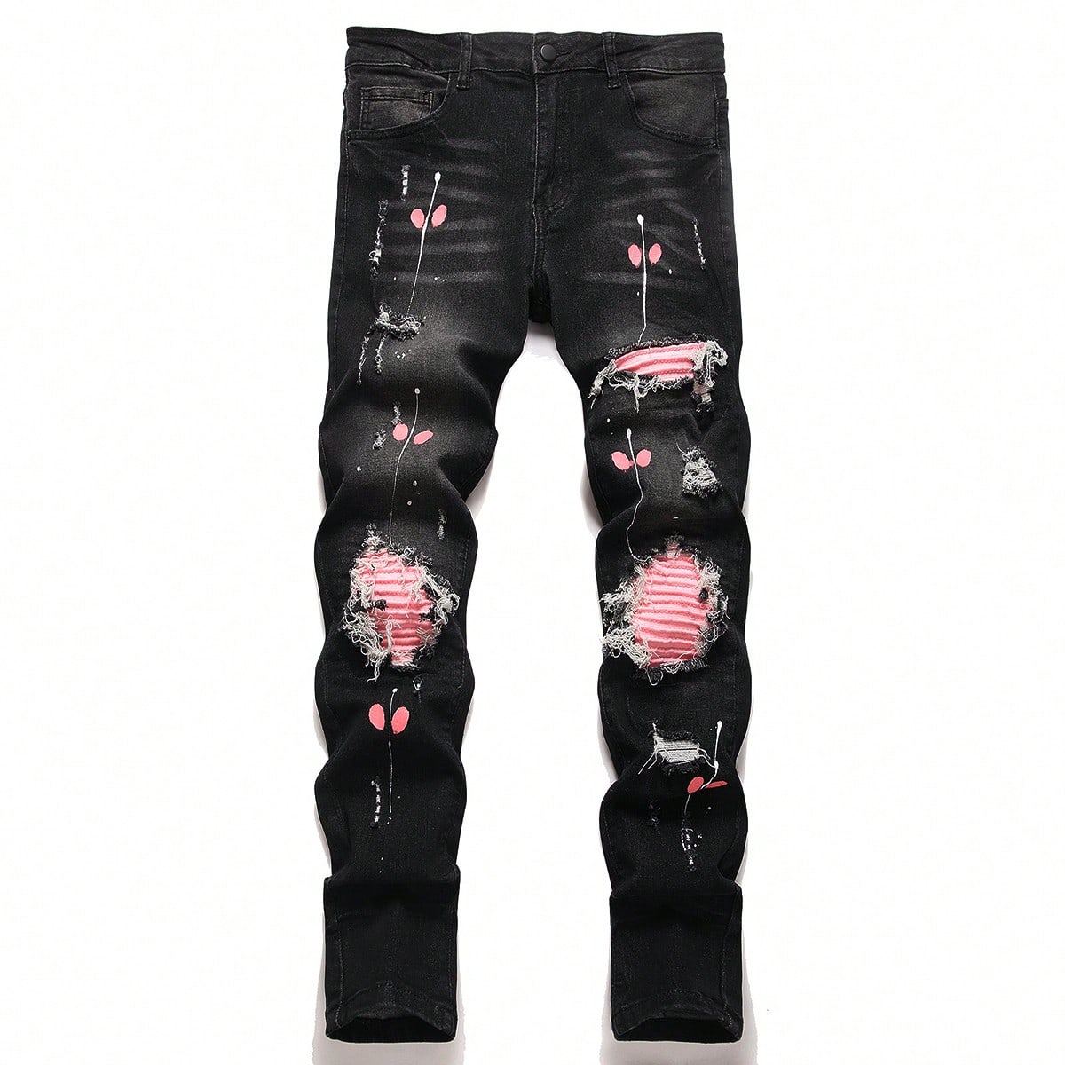 Calças Jeans Rasgadas de Alta  - Embroidery On Jeans avaliação e preço