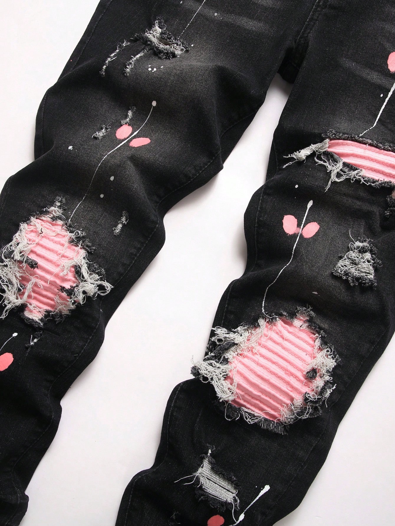 Calças Jeans Rasgadas de Alta  - Embroidery On Jeans avaliação e preço
