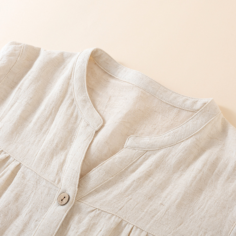 Pijama feminino estilo japonês - Linen Fabric Natural avaliação e preço