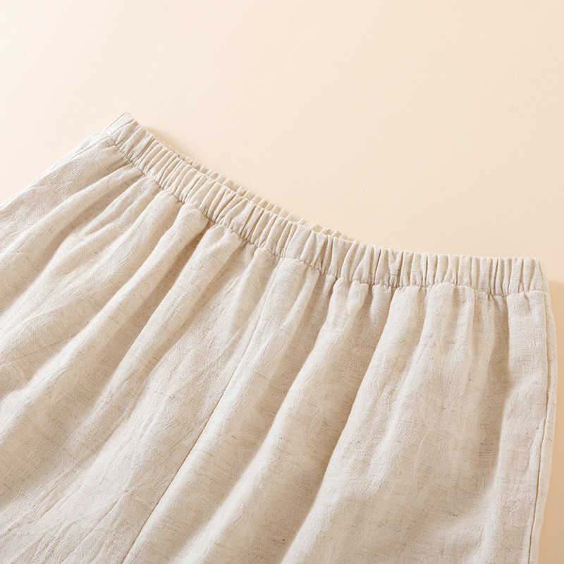 Pijama feminino estilo japonês - Linen Fabric Natural avaliação e preço