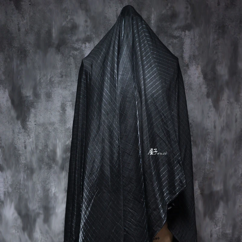 Tecido listrado escuro de linh - Linen Fabric Natural avaliação e preço