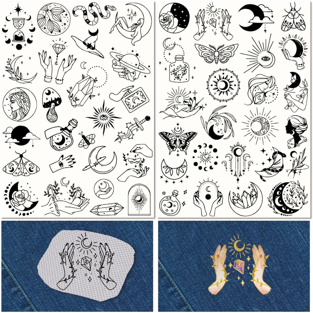 51 pçs boho lua solúvel em águ - Embroidery Pattern avaliação e preço