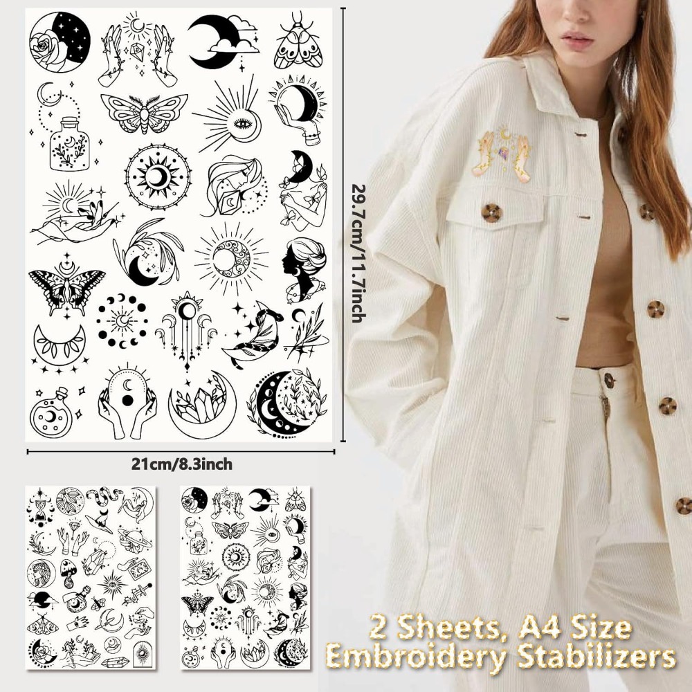 51 pçs boho lua solúvel em águ - Embroidery Pattern avaliação e preço