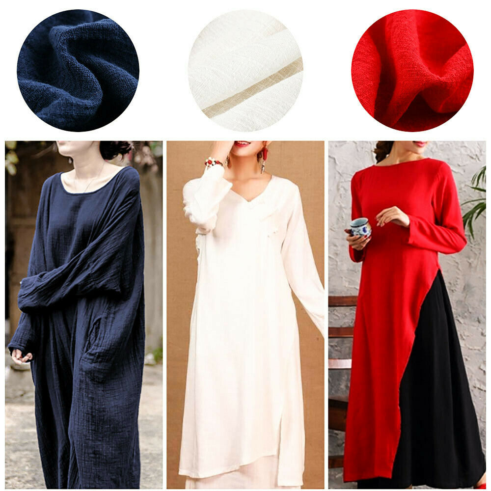 Tecido Colorido Fino de Linho  - Linen Fabric Natural avaliação e preço