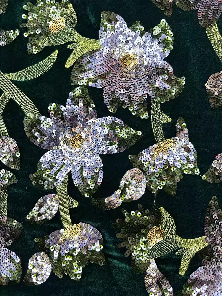 Tecido de veludo retrô artesan - Velvet Fabric Embroidery avaliação e preço